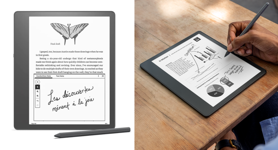 Amazon's new Kindle Scribe is available to shop now. Images via Amazon.