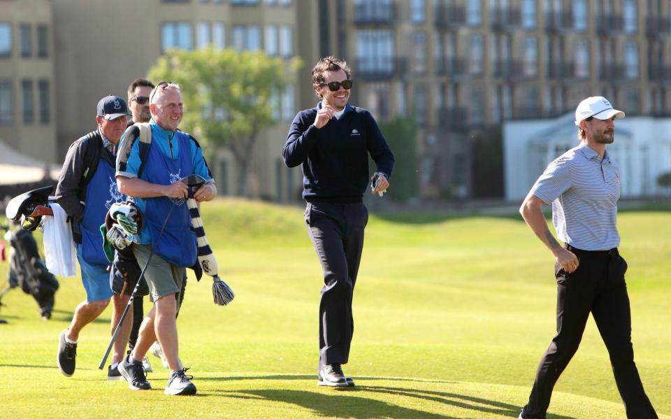 Harry Styles playing golf at St Andrews - The R&A’s secret weapons to attract a new generation: Niall Horan, Gareth Bale and Mo Farah - Alamy /Derek Allan 