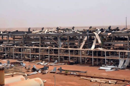 Damaged facilities of an oil refinery in Sudan's main petroleum centre of Heglig bordering with South Sudan on April 24. South Sudan said Saturday it was ready to pull out of the contested Abyei region to meet an African Union demand but accused Sudan of failing its own commitments by backing southern rebels