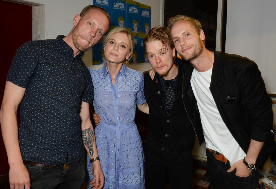 Laurence Fox, Emilia Fox, Freddie Fox and Jack Fox attend the press night after party for 