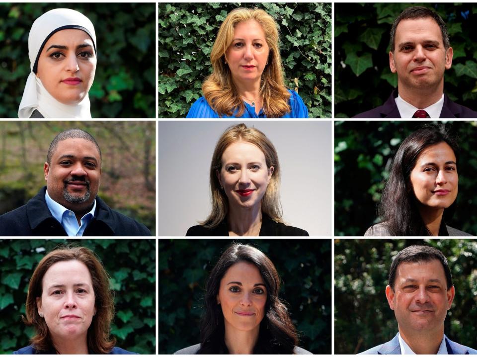 A composite image of Manhattan district-attorney candidates.