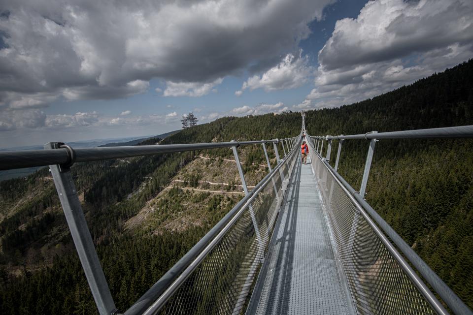 Sky Bridge 721 in the Czech Republic, the world's longest pedestrian suspension bridge