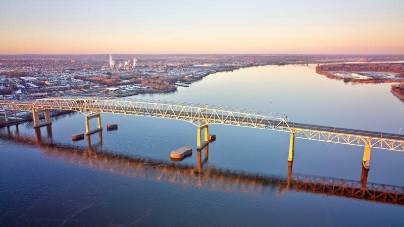 Photo of bridge crossing river 