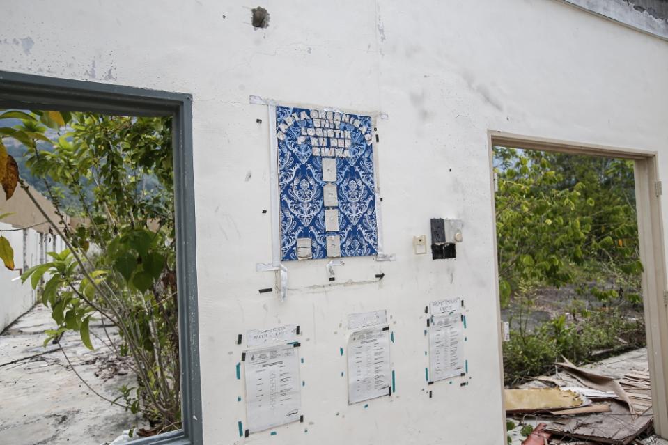 The abandoned buildings at the former Bukit Desa Rimba National Service (NS) camp in Sauk, Kuala Kangsar were left to ruin after the programme was halted in 2018. — Picture by Farhan Najib