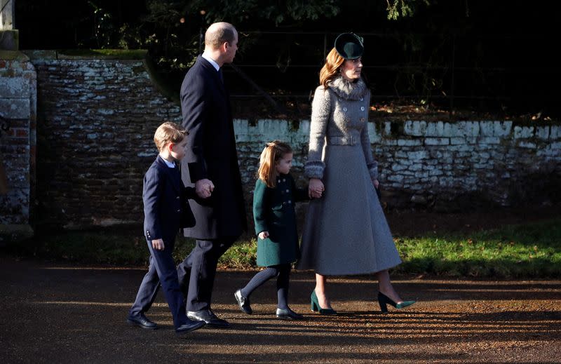 Royal Family's Christmas Day service on the Sandringham estate in eastern England