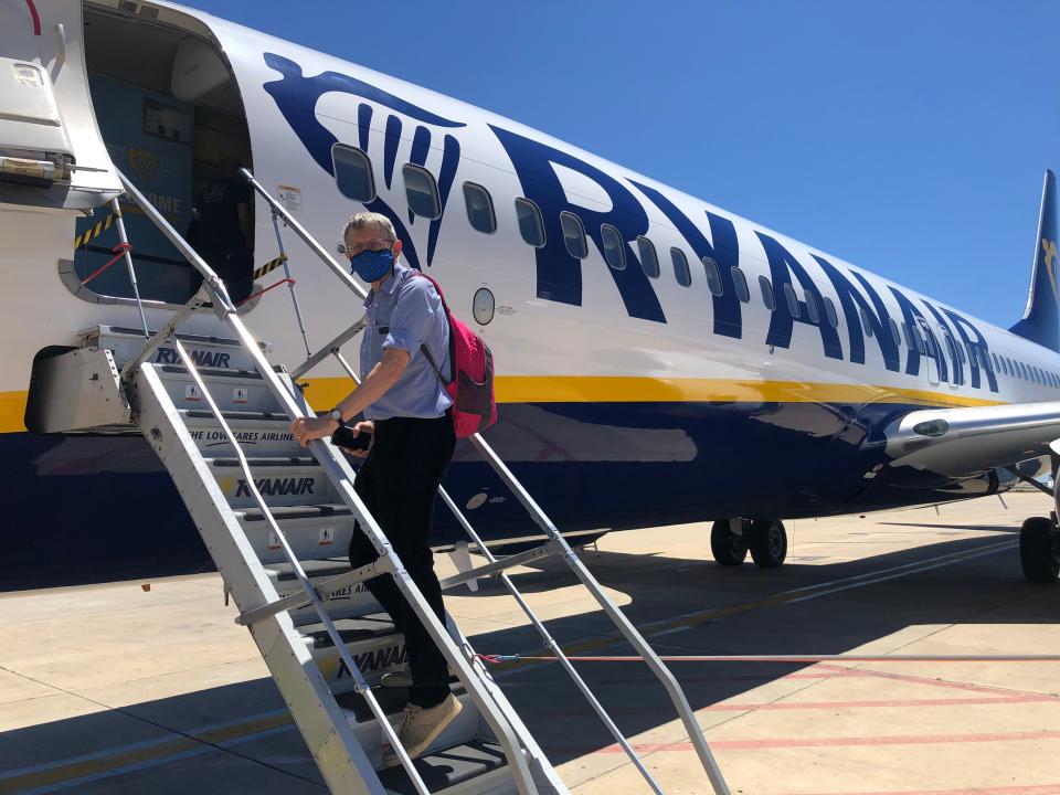 Private jet: Simon Calder is the 13th passenger to board the flight from Faro to Stansted (Paul Goldstein)