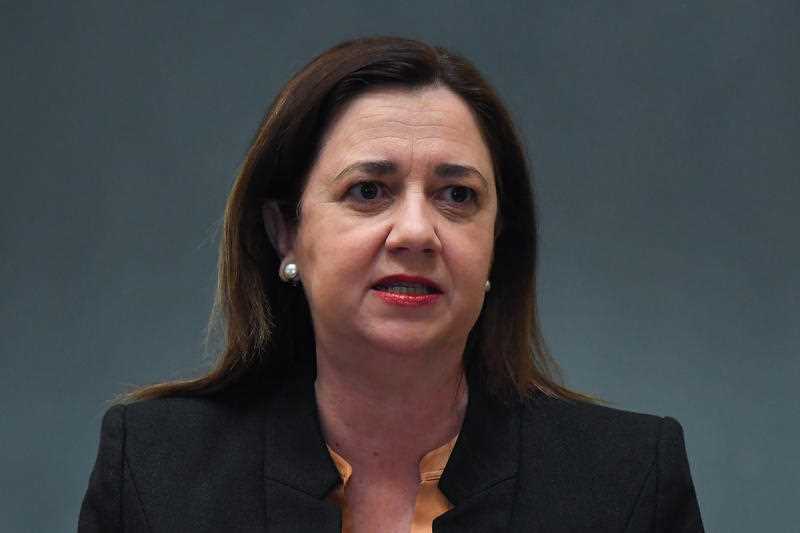 Queensland Premier and Minister for Trade Annastacia Palaszczuk delivers remarks during Question Time at Parliament House in Brisbane