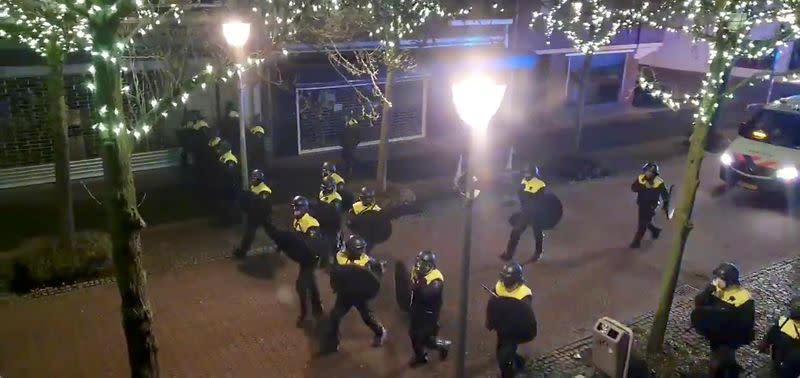 Protests over COVID-19 curfew in Geleen