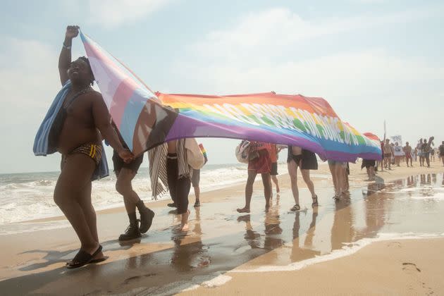 Beach Solidarity March on Juneteenth on Fire Island. Gays Against Guns, a direct action group of LGBTQ people, helped organize the march. (Photo: )