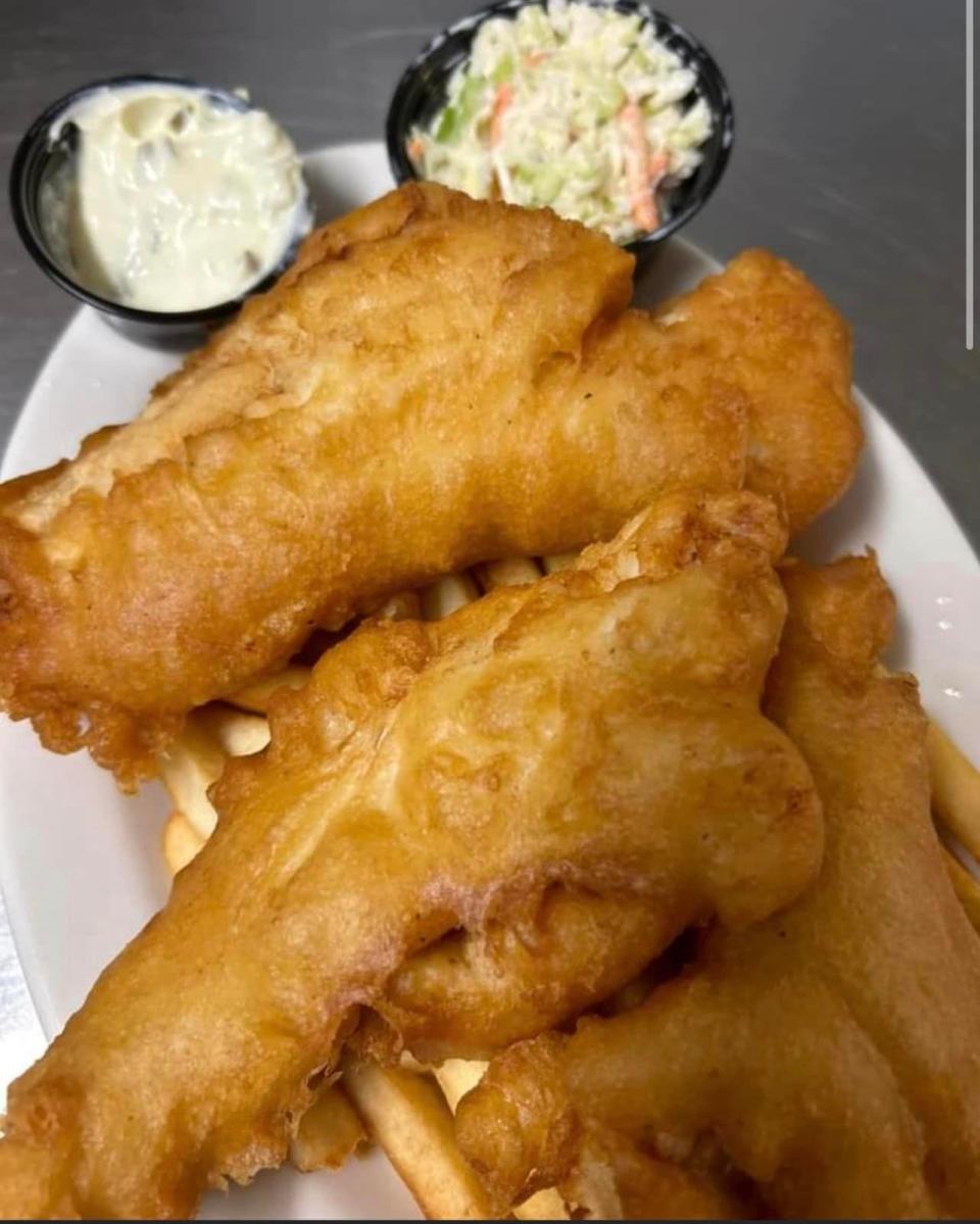 Blue Point Restaurant has a fish and chip for $12.