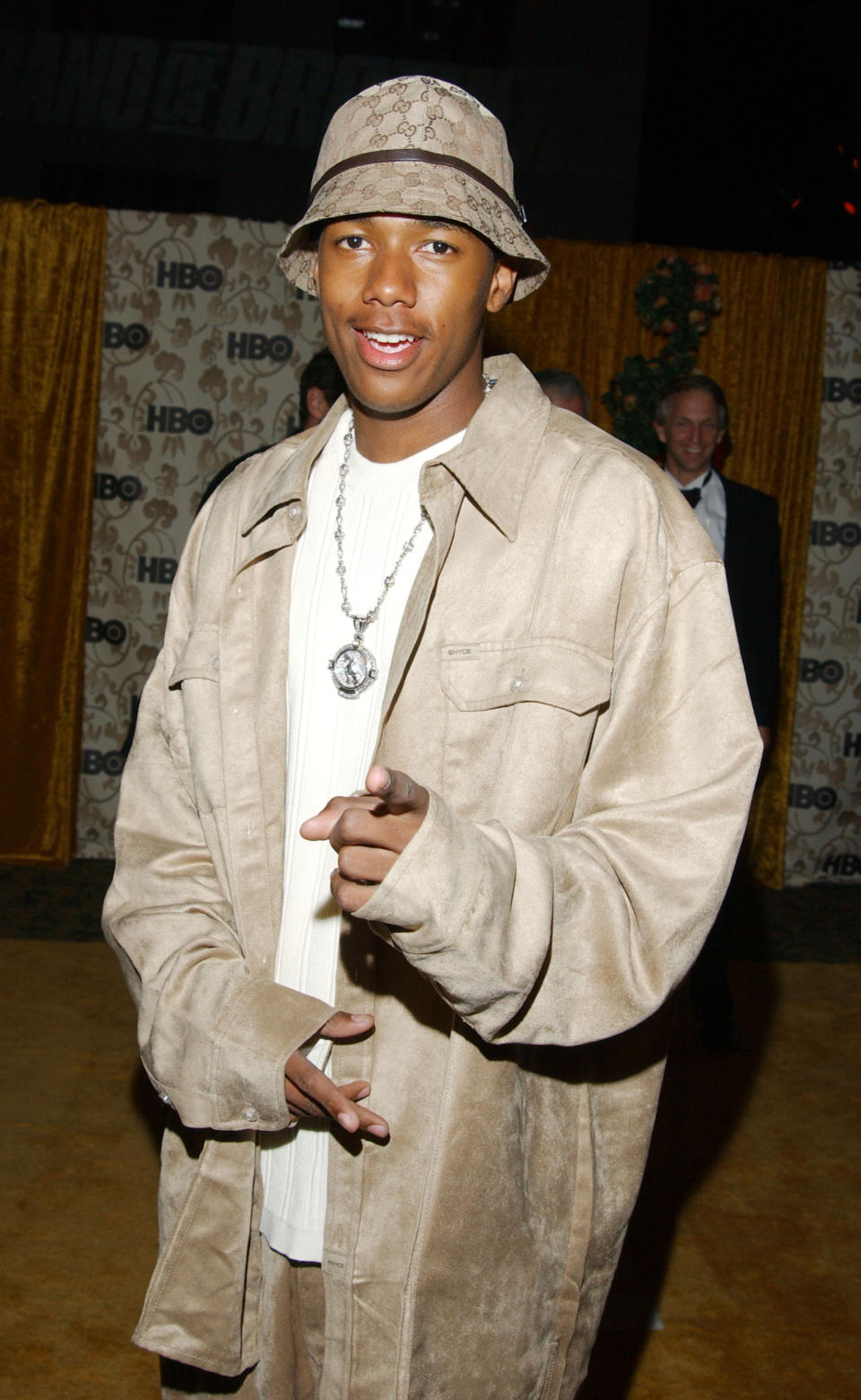 Nick Cannon pointing