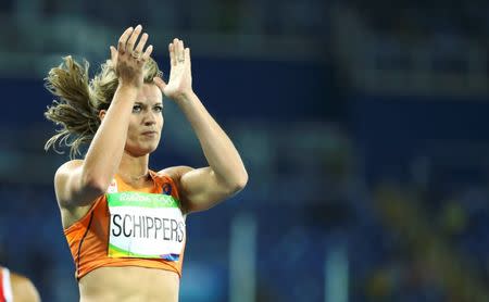 2016 Rio Olympics - Athletics - Semifinal - Women's 200m Semifinals - Olympic Stadium - Rio de Janeiro, Brazil - 16/08/2016. Dafne Schippers (NED) of Netherlands. REUTERS/Lucy Nicholson