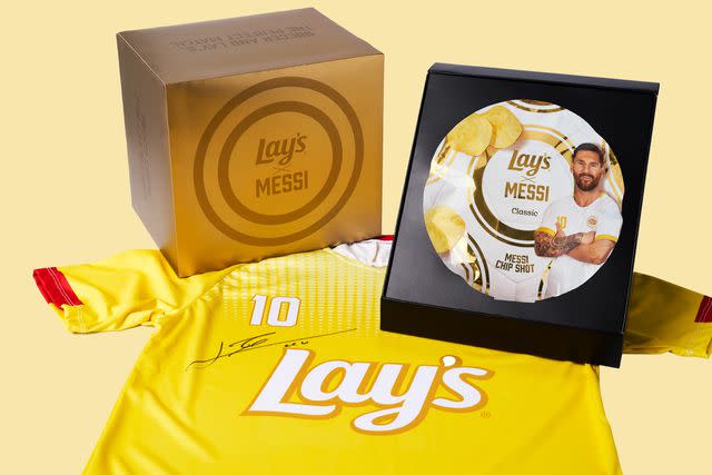 <p>Frito-Lay North America, Inc. a Division of PepsiCo</p> To enter the contest, go to the @Lays account on Instagram, TikTok, or X and comment on the post announcing Messi’s goal and the start of the contest using the hashtags # OHLAYS and # sweepstakes.