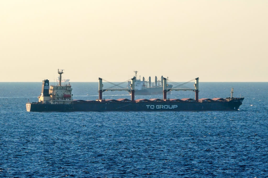  Grain ship off the Black Sea. 