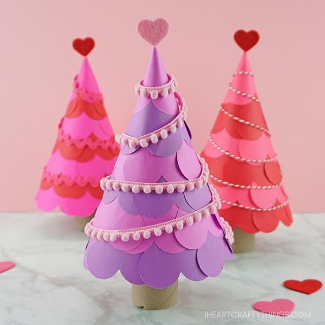 How To Make A Valentine's Cone Tree - Intelligent Domestications