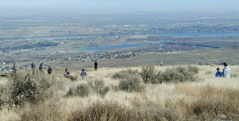 The Badger Mountain Centennial Preserve offers access to the summit and territorial views of the Columbia River and the Tri-Cities. Sharon Grant, co-founder of Friends of Badger Mountain, was named 2024 Tri-Citian of the Year for her work to establish the trail network. Wendy Culverwell/Tri-City Herald