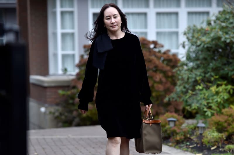 Huawei Technologies Chief Financial Officer Meng Wanzhou leaves her home to attend a court hearing in Vancouver