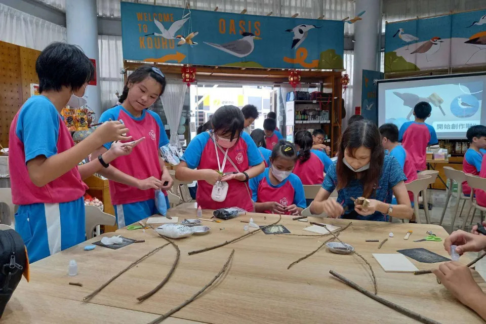 學生手作候鳥模型（圖源：雲林縣政府）