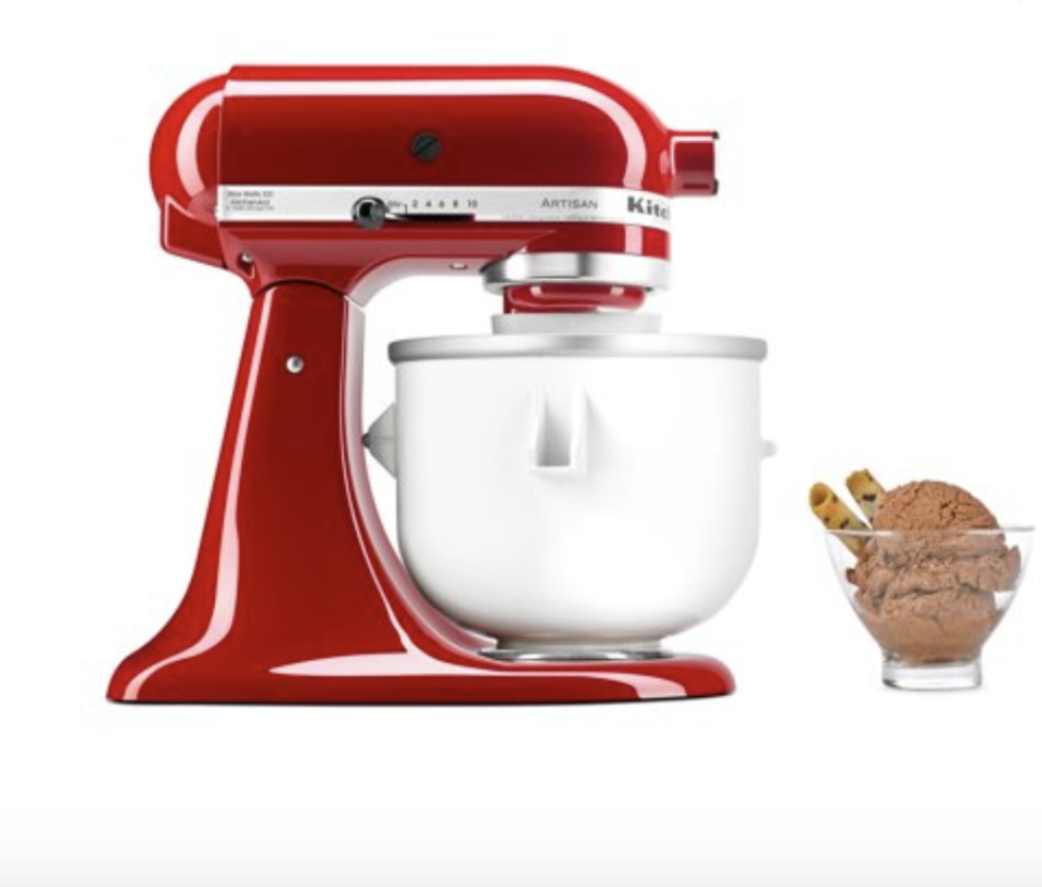 Whirlpool KitchenAid Ice Cream Maker Stand with Mixer Attachment. (Photo: Walmart)