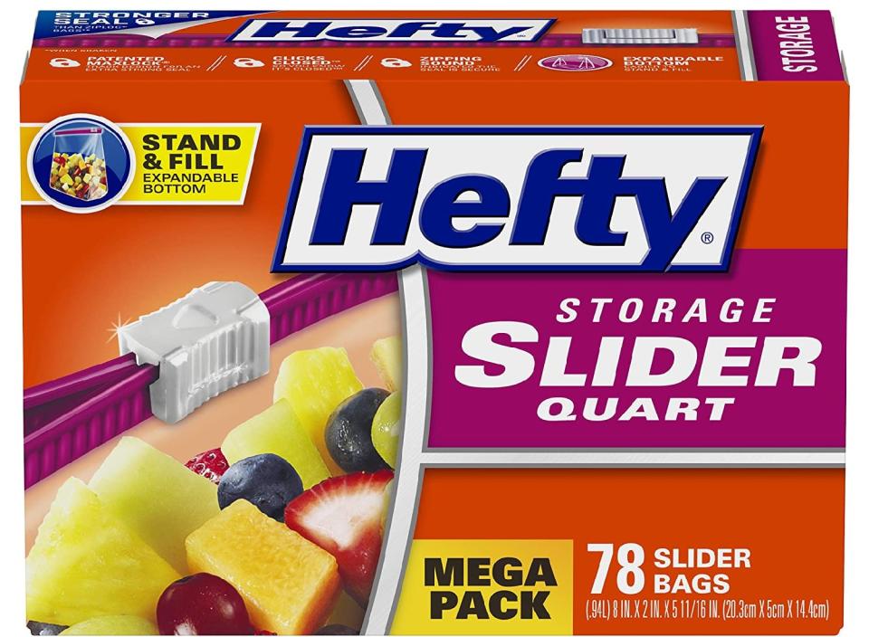 Hefty quart bags are easy to seal and sturdy enough for multiple uses. (Source: Amazon)
