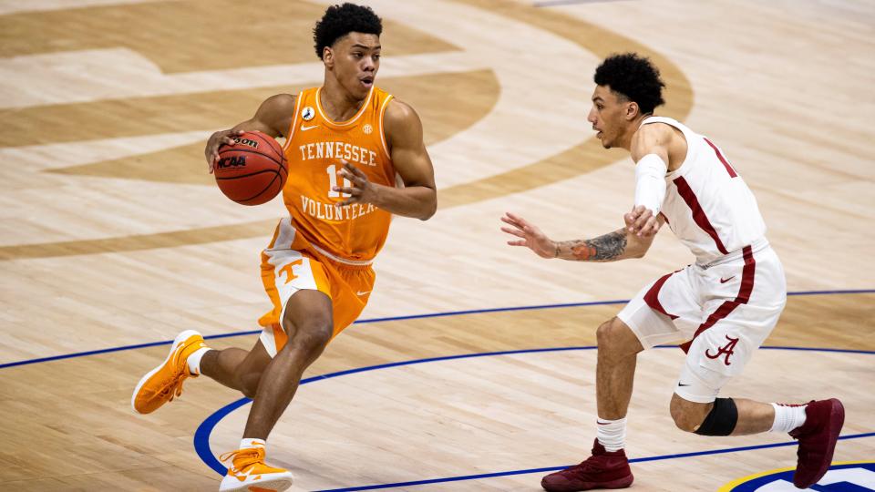 Tennessee's Jaden Springer made the SEC all-freshman team and shot 43.5 percent on 3-pointers.