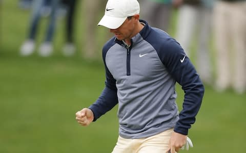 Rory McIlroy of Northern Ireland reacts to his birdie on the 12th green during the final round of The PLAYERS Championship - Credit: Getty Images