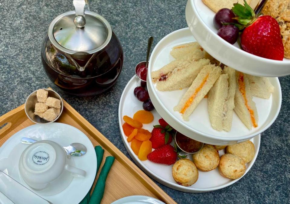 The Kimbell’s afternoon tea includes sandwiches, fruit, pastries and house-made jam