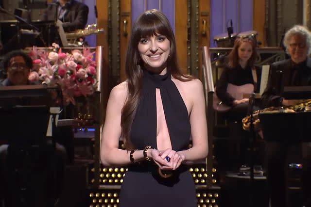 <p>SNL/YouTube</p> Dakota Johnson