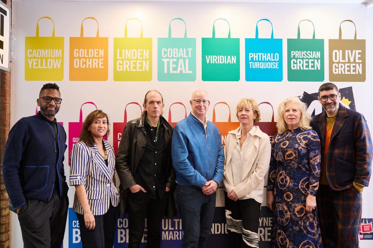 Cass Art Prize judges, from left: Curtis Holder, Sinta Tantra, Justin Mortimer, Mark Cass, Pippy Houldsworth, Kathleen Soriano, Robert Diament (handout)