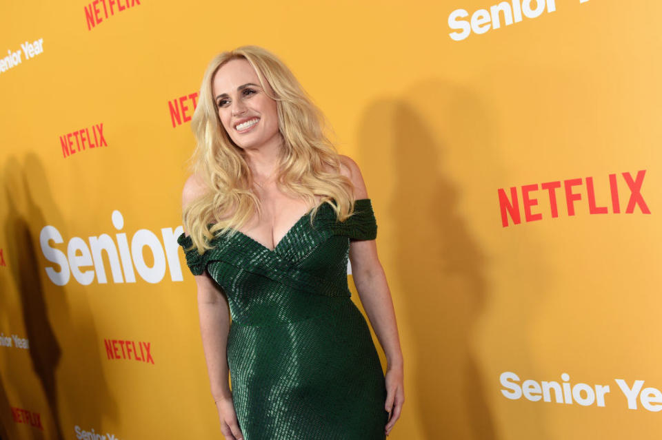 Rebel Wilson smiles at a Netflix event