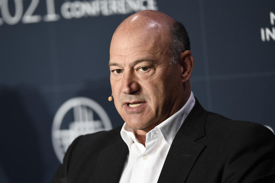 Gary Cohn, Vice Chairman, IBM, speaks during the Milken Institute Global Conference on October 19, 2021 in Beverly Hills, California. (Photo by Patrick T. FALLON / AFP) (Photo by PATRICK T. FALLON/AFP via Getty Images)