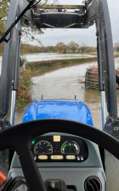 The weather was a real challenge for farmers trying to reach their livestock