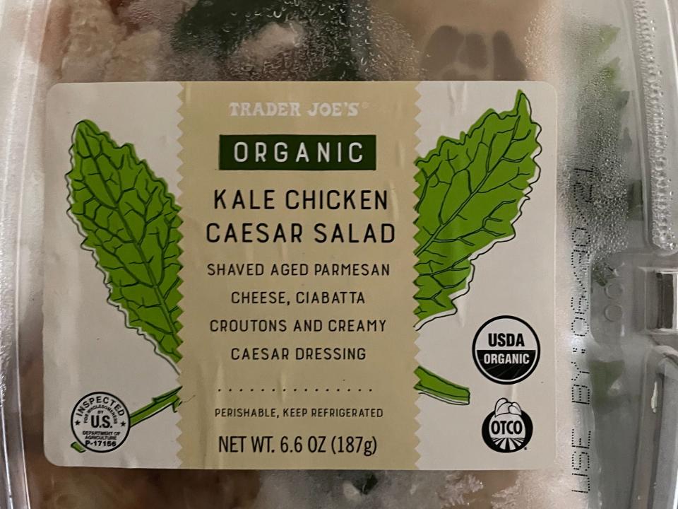 trader joes kale chicken caeser salad