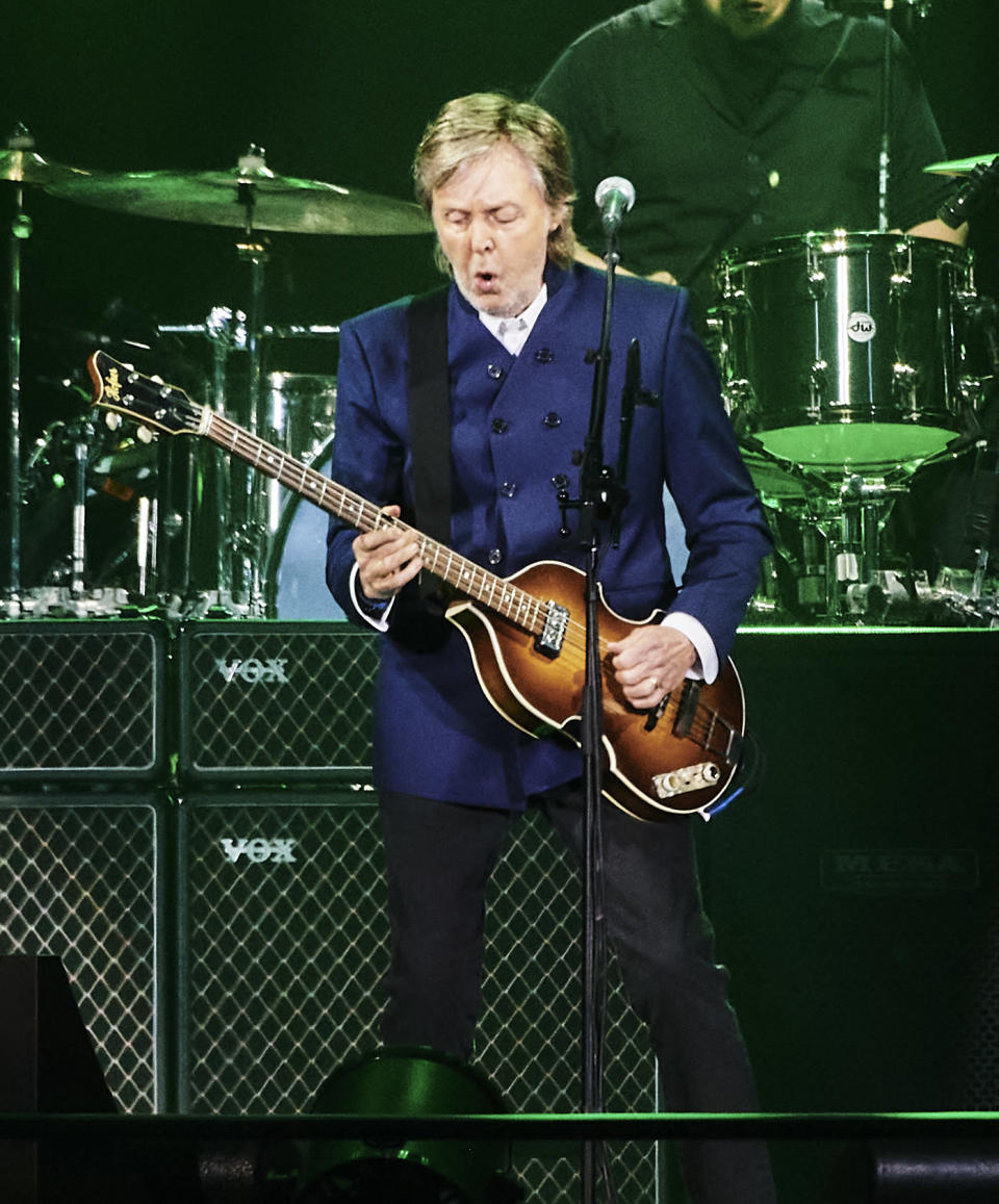 Paul McCartney at the Paul McCartney Got Back Tour performance held at SoFi Stadium on May 13th, 2022 in Los Angeles, California. - Credit: Michael Buckner for Variety