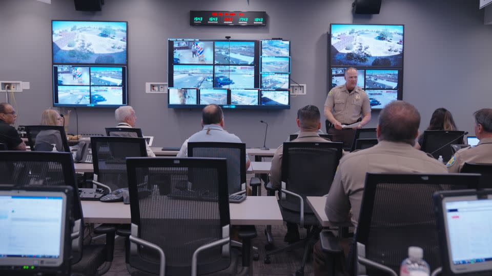 Maricopa County Sheriff's Office deputies monitor for any security threats from their emergency operations center during Arizona's July 30 primary election.. - CNN