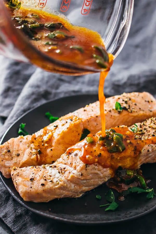 Salmon with Chili-Lime Sauce