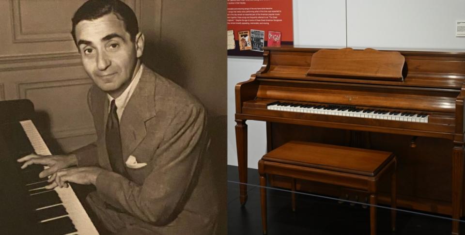 Irving Berlin and his “trick piano,” on display at the Grammy Museum