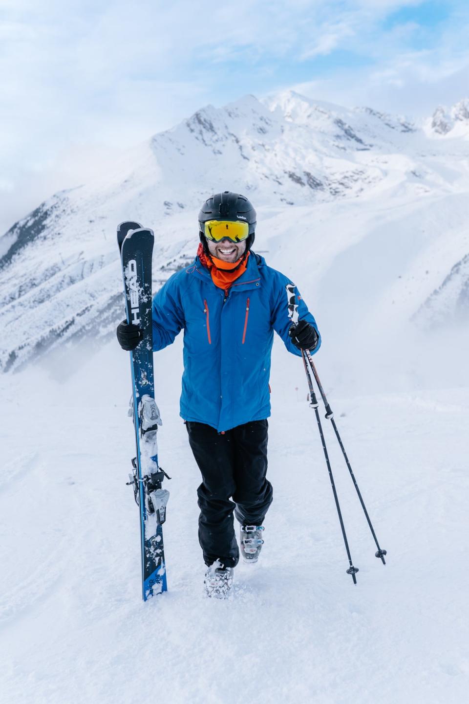 Christian Broughton believes Carv has made him a better skier (Motion Metrics)