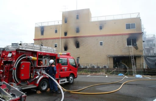 Public broadcaster NHK reported that a man had been detained in connection with the blaze and was later taken to hospital for treatment