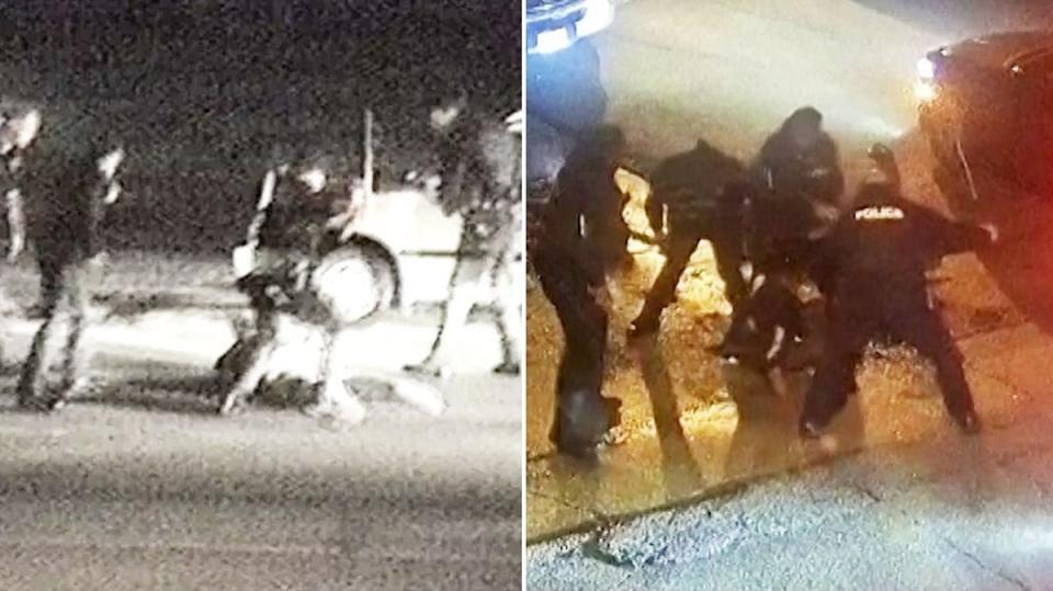 Beating of Rodney King (left) and Tyre Nichols (right) separated by more than 30 years (Memphis Police Department)