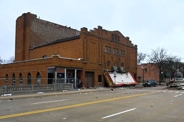 MATT MARTON/EPA-EFE/Shutterstock Damage at the Apollo Theatre