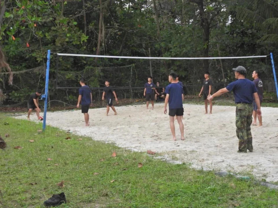 海巡署太平島駐軍官兵。(圖/李俊毅/翻攝)