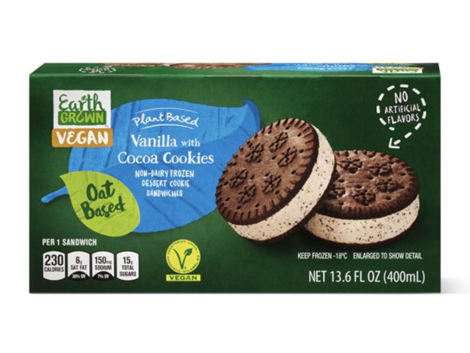 Box of Earth Grown chocolate ice-cream sandwiches