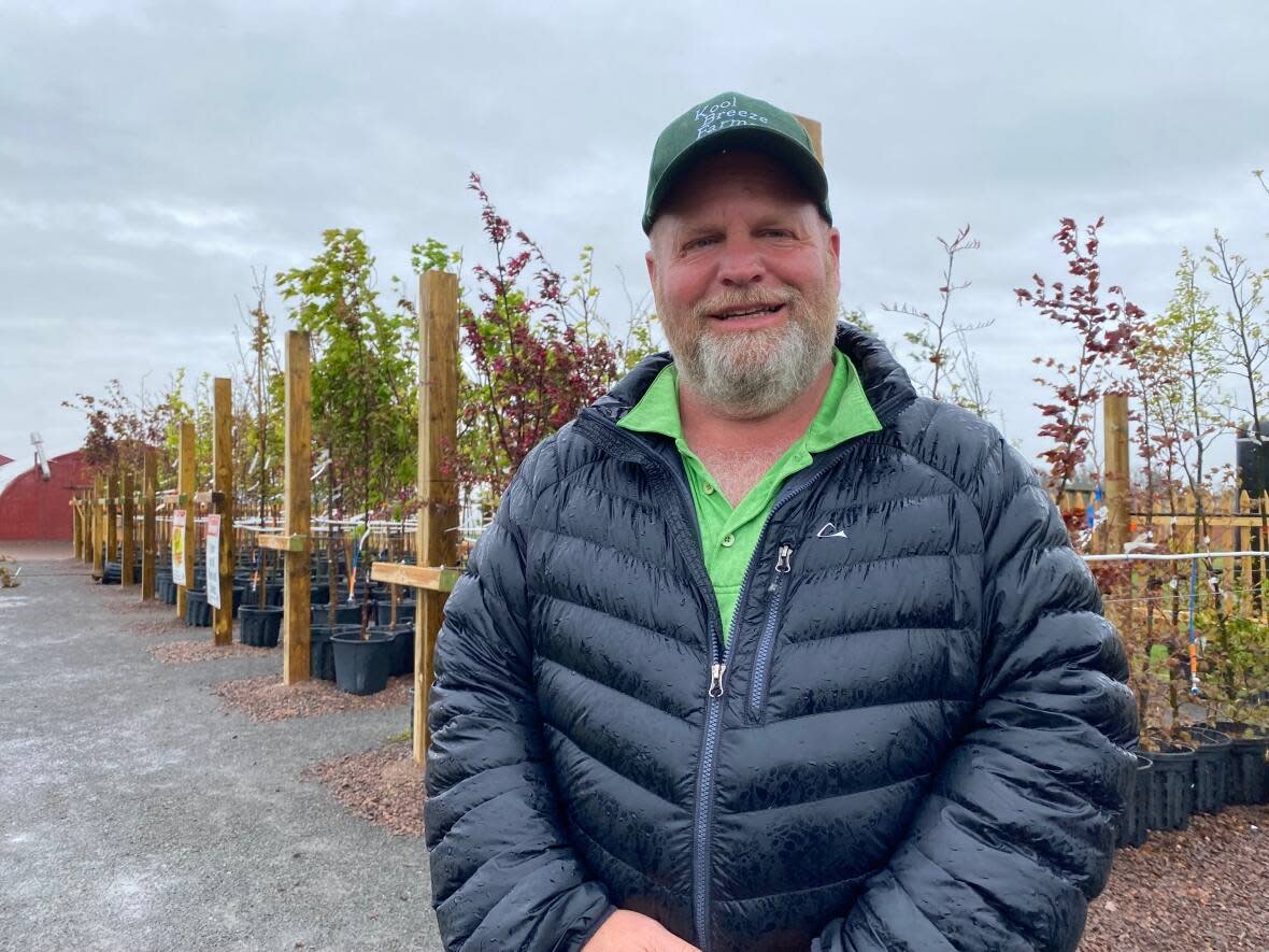 Ian Simmons, co-owner of Kool Breeze Farms, says Islanders are looking for a variety of trees to replant those that were lost during post-tropical storm Fiona. (Stacey Janzer/CBC - image credit)