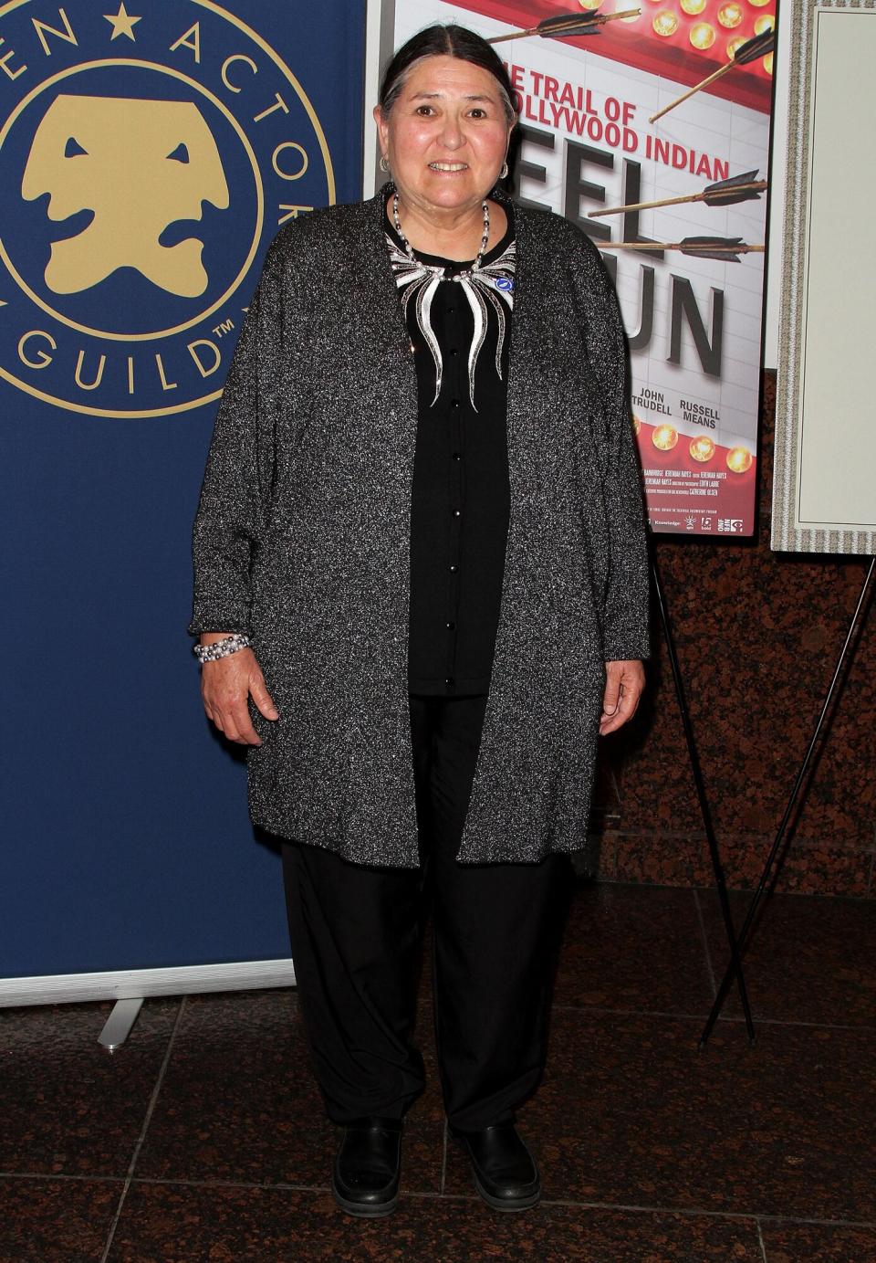 Activist Sacheen Littlefeather attends the SAG President's National Task Force For American Indians &amp; NBC Universal Premiere Screening Of "Reel indian" &amp; "American Indian Actors" At LA Skins Fest on November 20, 2010 in Los Angeles, California.