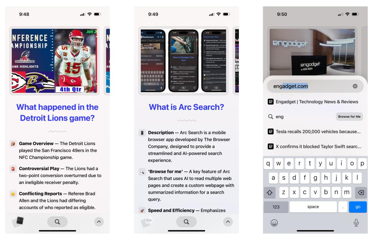 مرورگر Arc به‌عنوان یک ابزار جستجوی ساده و مجهز به هوش مصنوعی به آیفون می‌آید