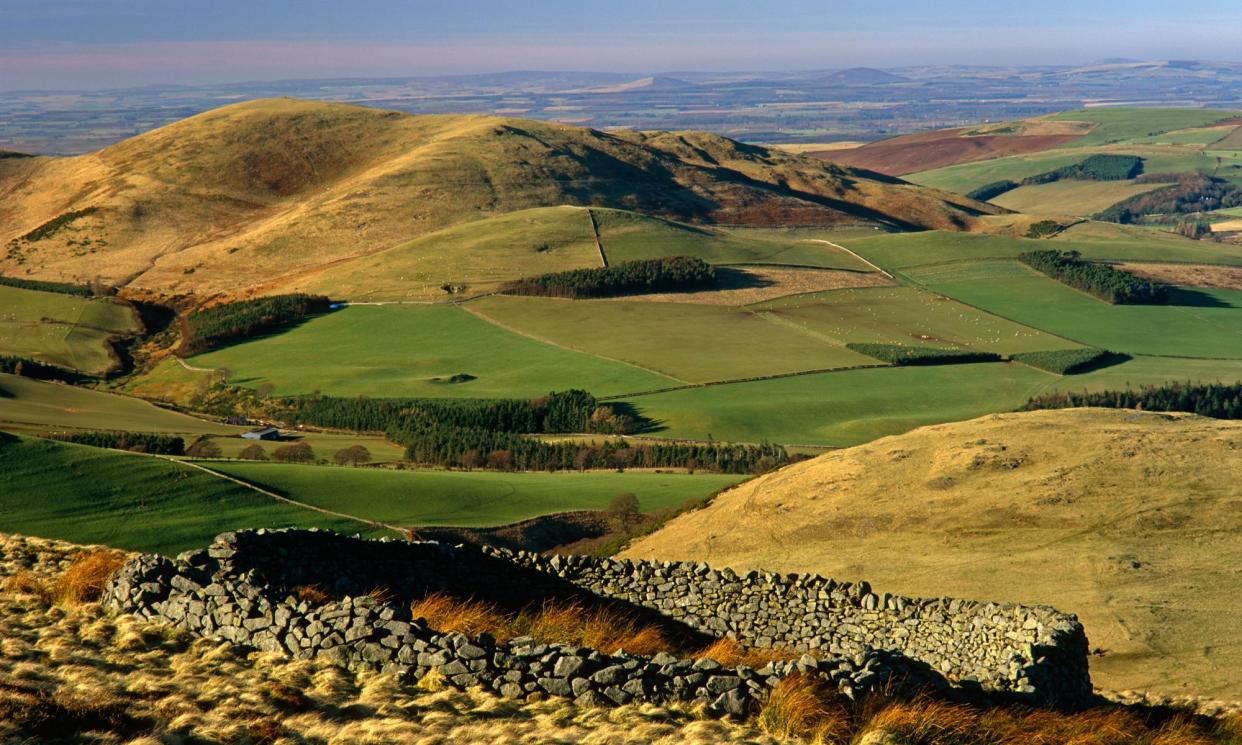 <span>The Cheviot Hills in Northumberland national park, which has had its core grant from Defra reduced from £3.7m in 2006 to £2.6m today.</span><span>Photograph: Graeme Peacock/Alamy</span>