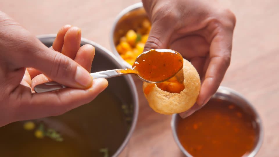 Gol gappa is a popular streetfood. - IndiaPictures/Universal Images Group Editorial/UIG via Getty Images
