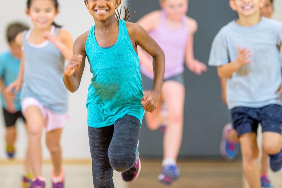 <p>FatCamera/Getty</p> A stock image of children running