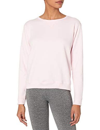 6) Hanes Women's V-Notch Pullover Fleece Sweatshirt, Pale Pink, S